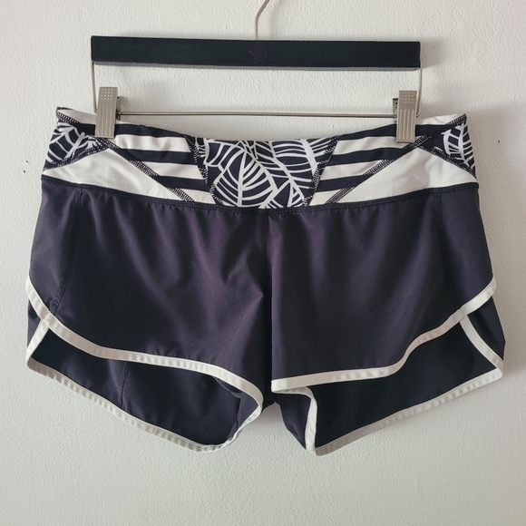 Lululemon Rare Run Speed Short *4-way Stretch Lined Size‎ 8 Black / Angel Wing - Picture 4 of 11